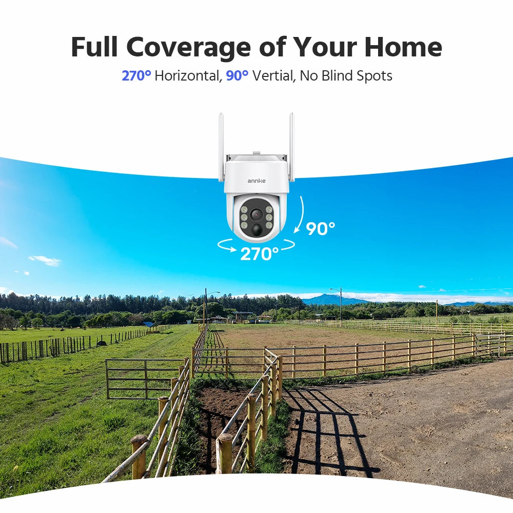 ANNKE 4MP Wireless Solar Security Camera System With NVR