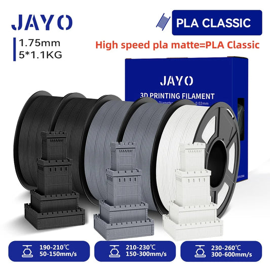 JAYO 3D Printer Filament PETG High Speed Matte PLA Classic