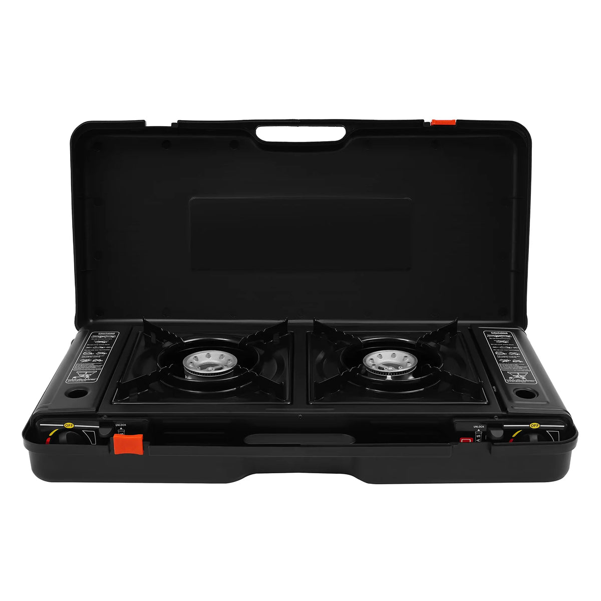 2500W Portable 2 Burner Stove with Baking Tray and Case