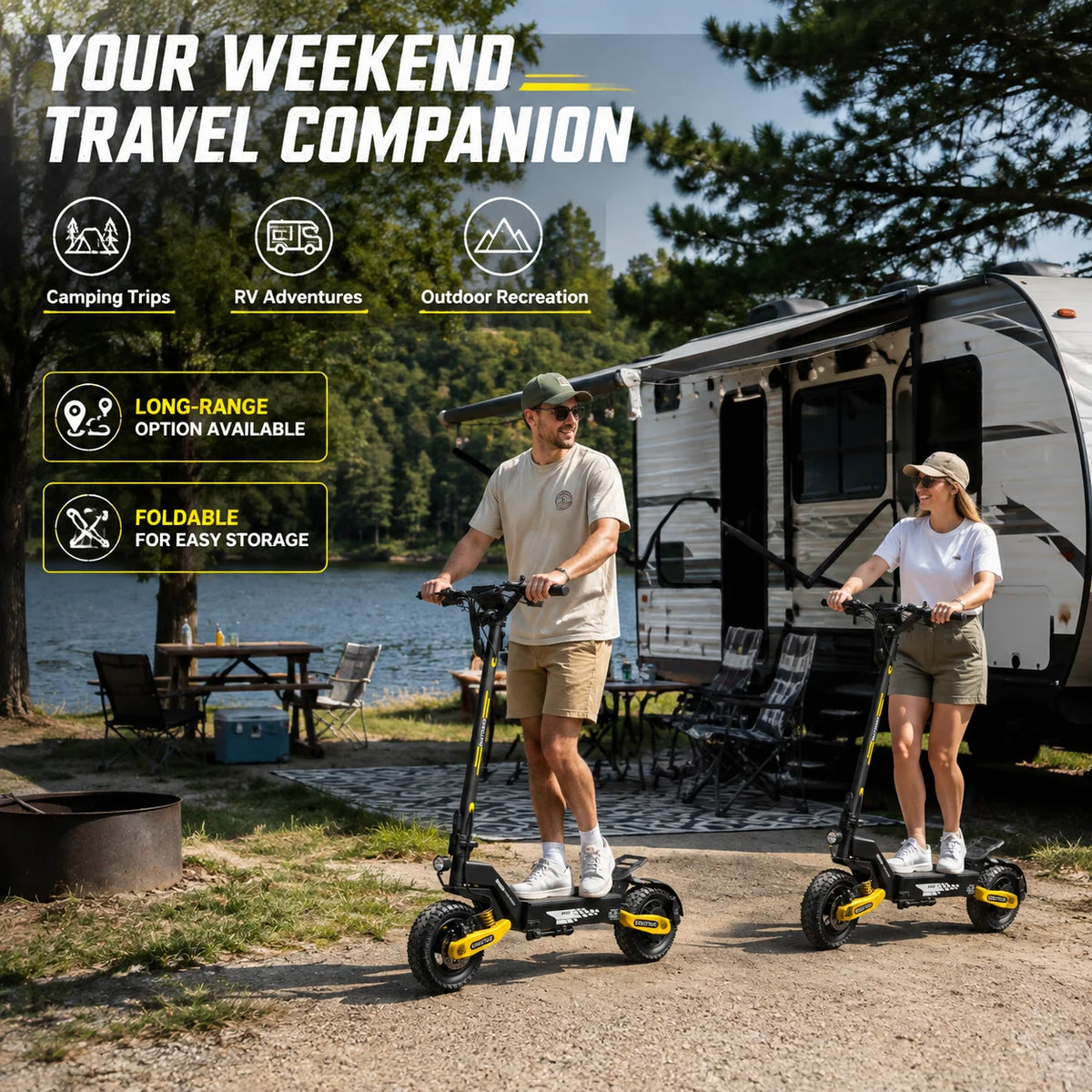 EOEOTWO 1200W Off Road Electric Scooter With Long Range