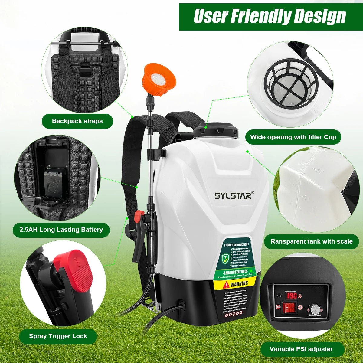 Battery Powered Backpack Sprayer For Weed And Lawn Care
