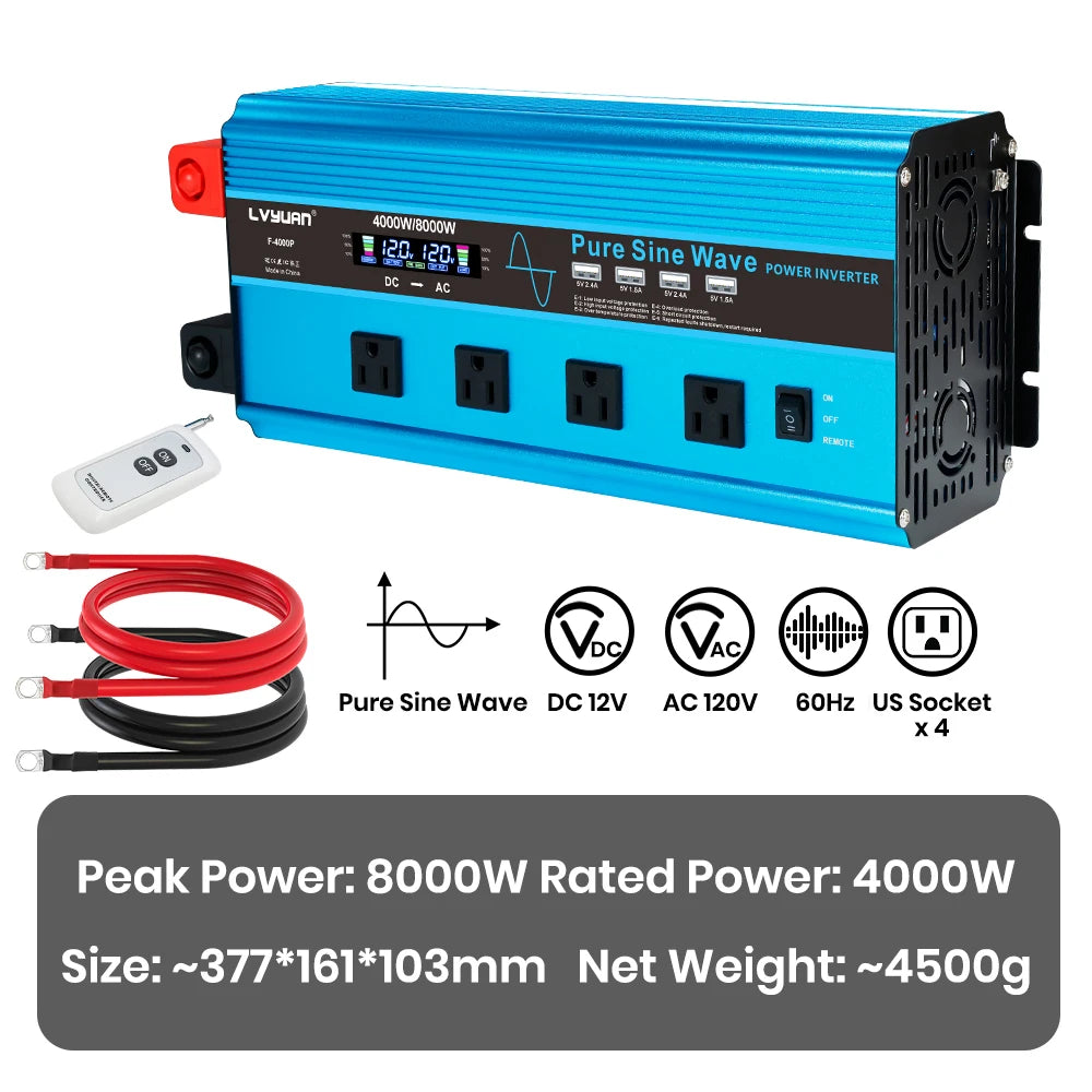 Foval Pure Sine Wave Car Solar Power Inverter System